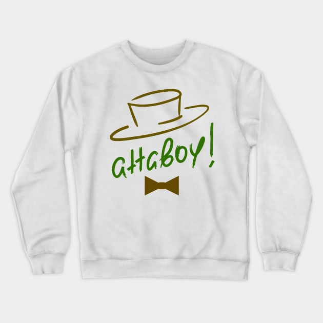 Atta Boy with Hat Crewneck Sweatshirt by Berujung Harmony